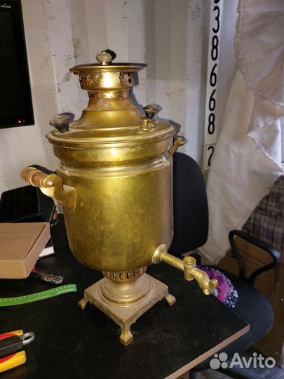 Самовар на дровах медный