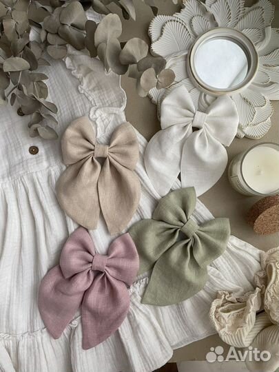 Бантик из льна