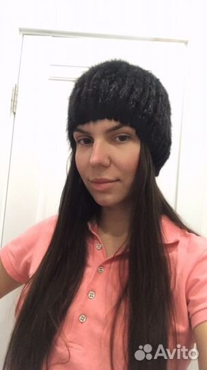 Шапка вязаная норка