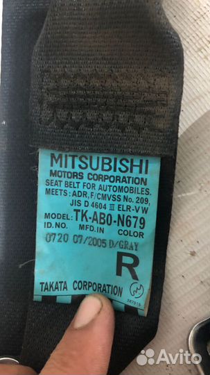 Ремень безопасности mitsubishi lancer 9 1.6 МКПП