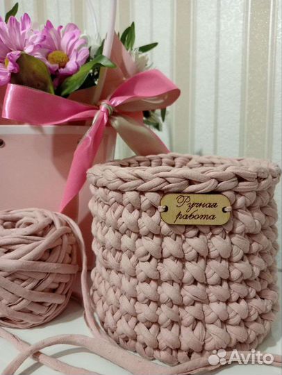 Корзинки из трикотажной пряжи