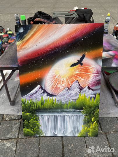 Картина баллончиками