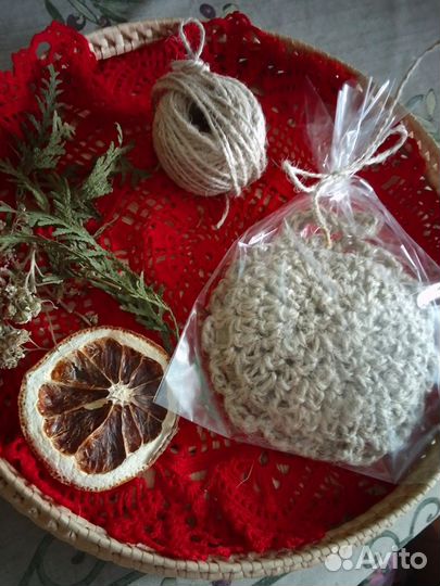 Травяная мочалка