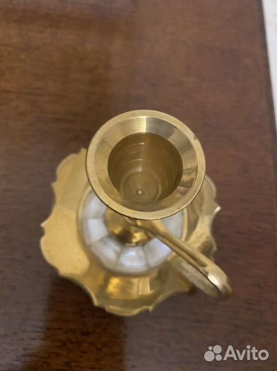 Латунный новый подсвечник