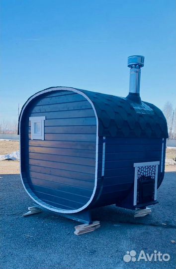 Баня бочка маленькая готовая