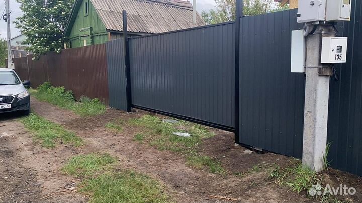 Заборы из Профнастила Металлоштакетник. Ворота