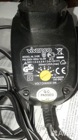 Адаптер сетевой Vivanco NL-310 R новый