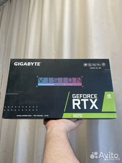 Gigabyte Vision RTX 3070 8Gb Белая видеокарта