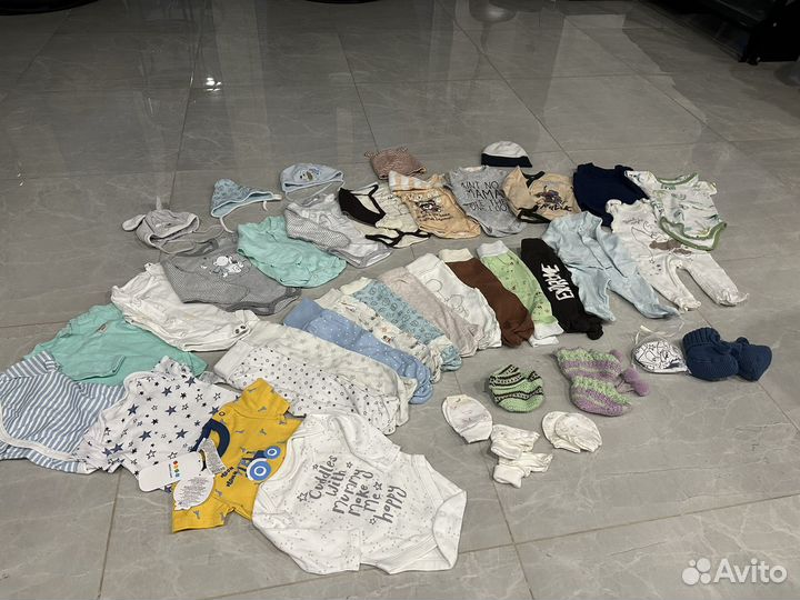 Детские вещи пакетом от 0 до 6 месяцев