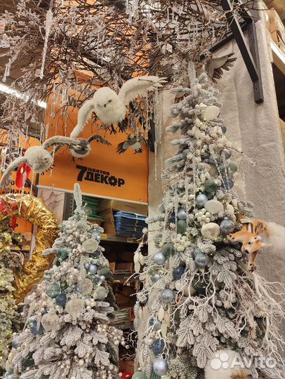 Новогоднее оформление елки и витрин, входных групп