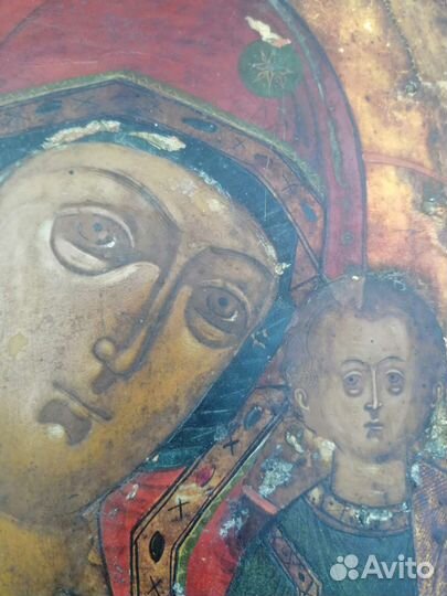 Старинная икона казанской божей матери
