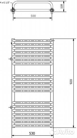 Полотенцесушитель электрический Luxrad Salto Max 0