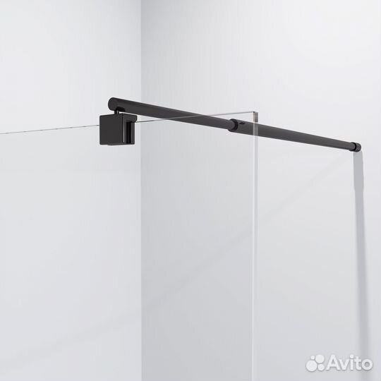 Душ. перегородка (90x195) черный матовый