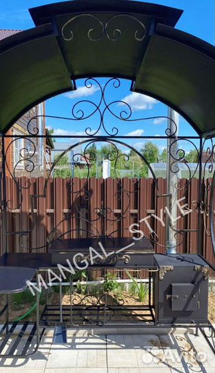 Мангал с крышей