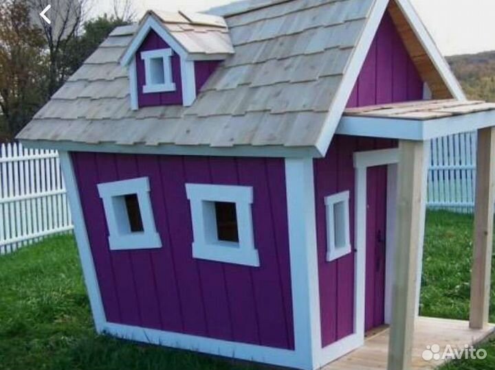 Домик детям для игр и развлечения из лиственницы