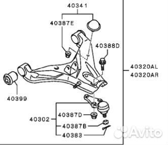 Рычаг передний Mitsubishi L200 15- 4013A471