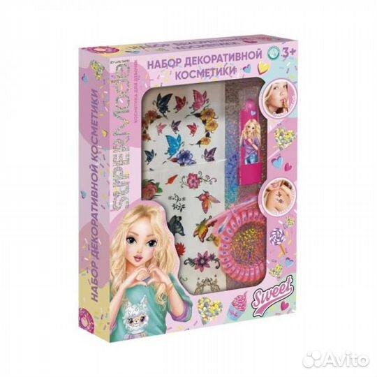 Косметика для девочек Милая леди (помада, переводн