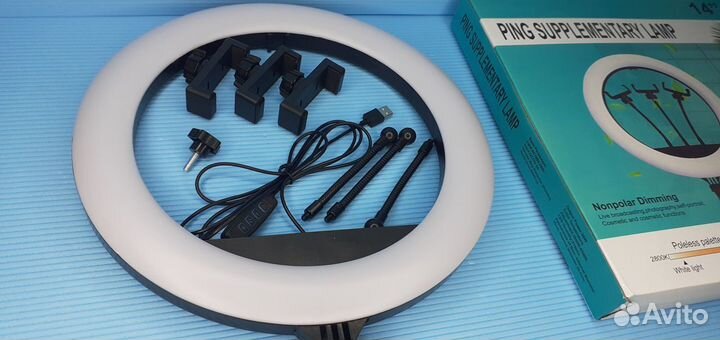 Кольцевая лампа 36см 36вт 216 диодов 5400lux