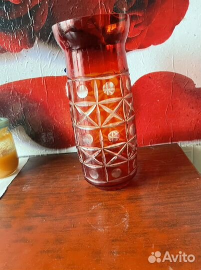Ваза. Цветной хрусталь. СССР. Торг уместен