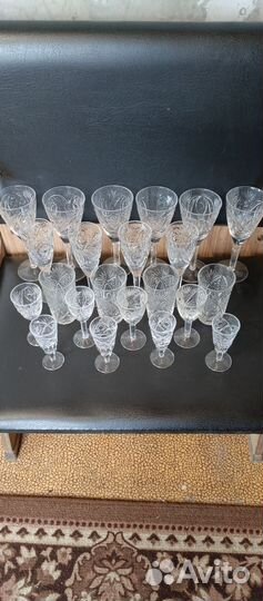 Хрустальные фужеры и рюмки