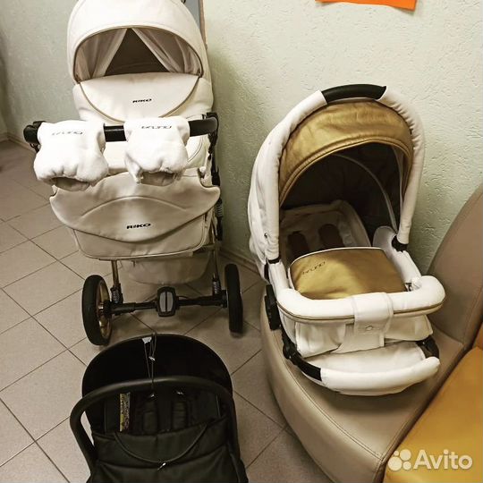 Шикарная коляска Riko Brano Lux Gold 3 в 1
