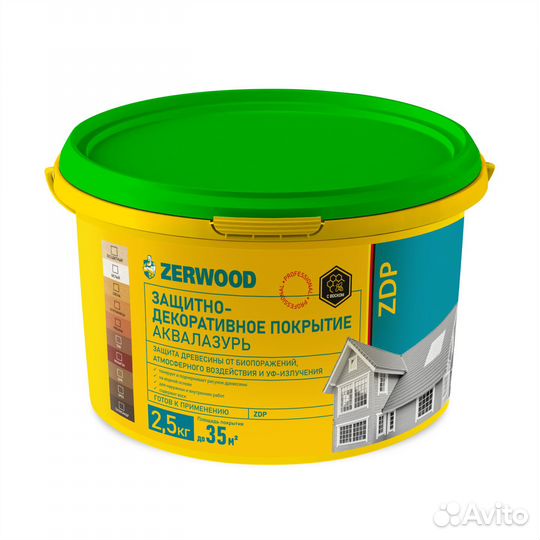 Защитно-декоративное покрытие zerwood ZDP, сосна