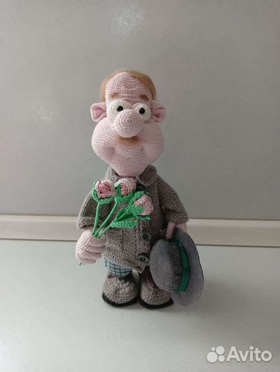 Игрушка вязаная ручной работы. Пара, муж и жена