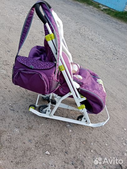 Детские санки коляска