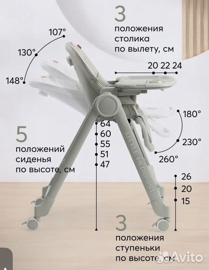 Стульчик для кормления happy baby