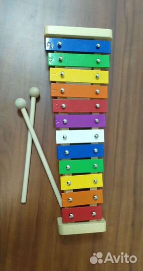 Металлофон разноцветный детский 12 нот