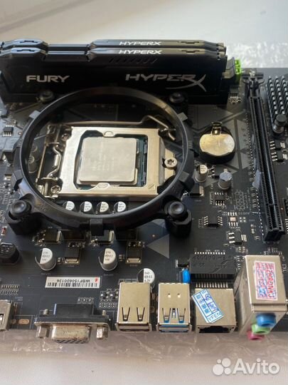 Комплект мат.плата 1155 socket, xeon 1220v2, 16gb