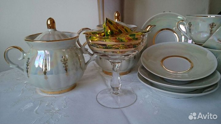 Винтаж СССР сервиз чайн Городница