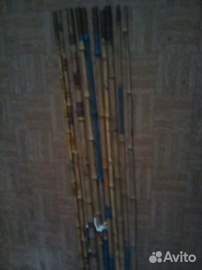 Вторые и третьи колены бамбуковых удочек СССР,16шт