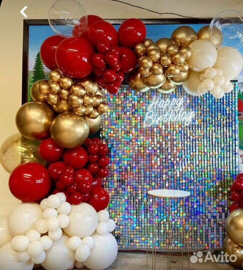 Фотозоны, пайетки, фотофон, декор, неонка