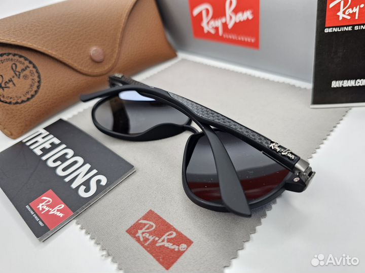 Очки Ray Ban Cats Carbon Polarized Синие Зеркальны