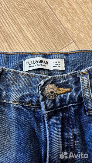 Джинсы pull and bear mom 36