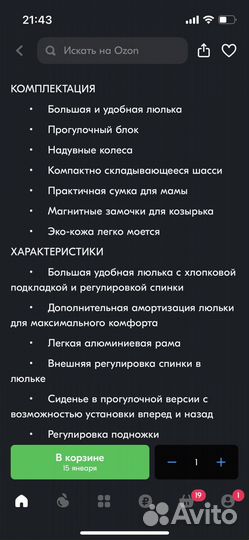 Коляска 2 в 1 rico basic