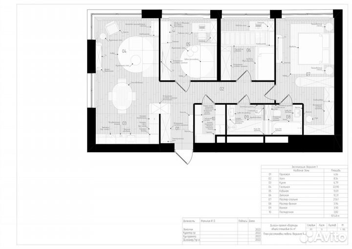 Рабочая документация для дизайн-проекта (чертежи)