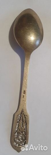 Очень редкая ложка СССР серебро скань филигрань