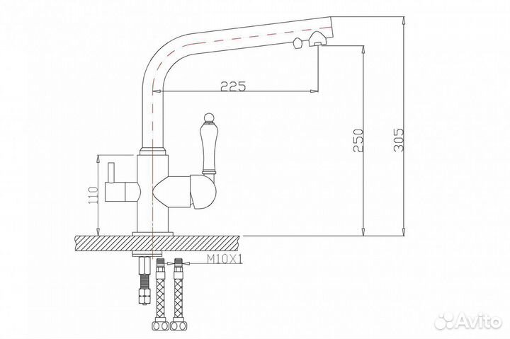 Смеситель ZR 313 YF-33-nickel clean water