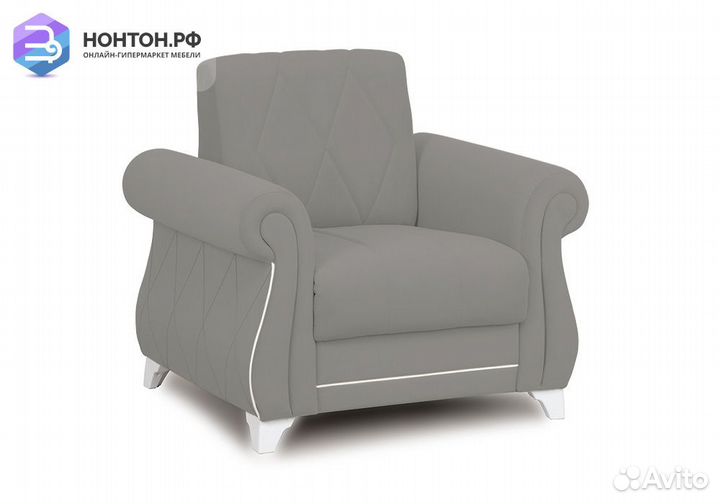 Кресло Роуз серо-бежевое