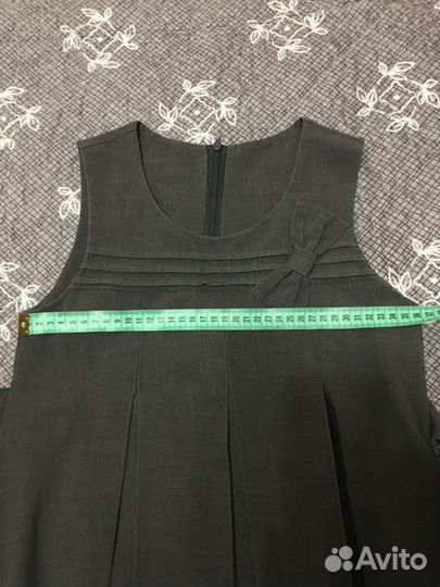 Школьный сарафан серый