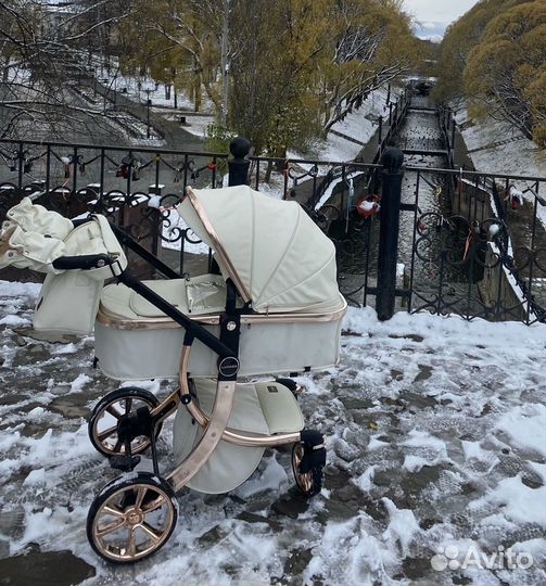 Коляска-трансформер 2 в 1 Luxmom 608 экокожа