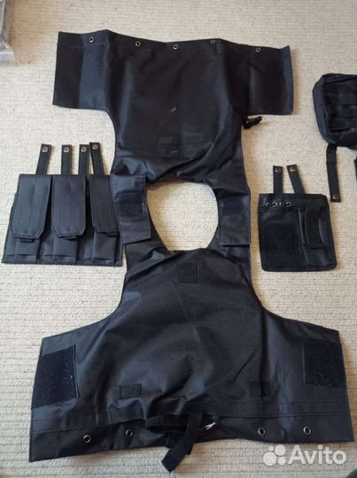 Разгрузочный жилет тактический + патч флаг РФ