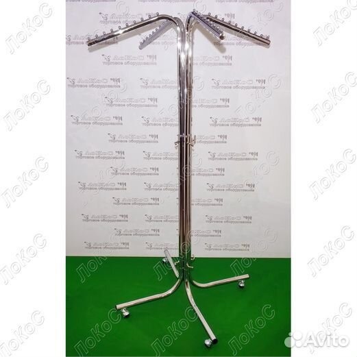 Вешало 4-х рожковое L700мм, H1000-2000мм, хром