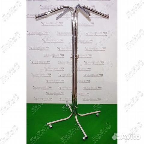 Вешало 4-х рожковое L700мм, H1000-2000мм, хром