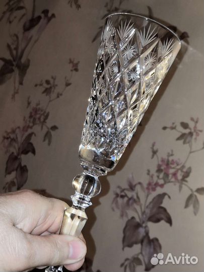 Фужеры рюмки ромб снежинки, Гусь Хрустальный