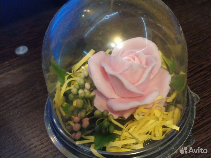 Роза в куполе из мыла