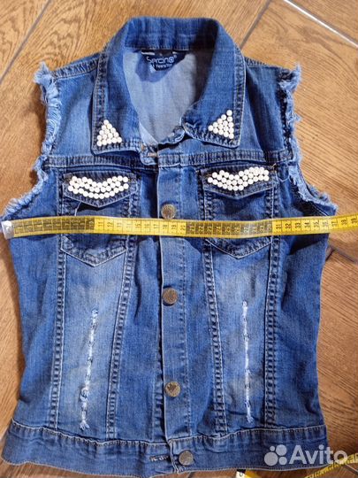 Жилетка для девочки джинсовая