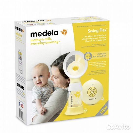 Молокоотсос medela swing flex электрический